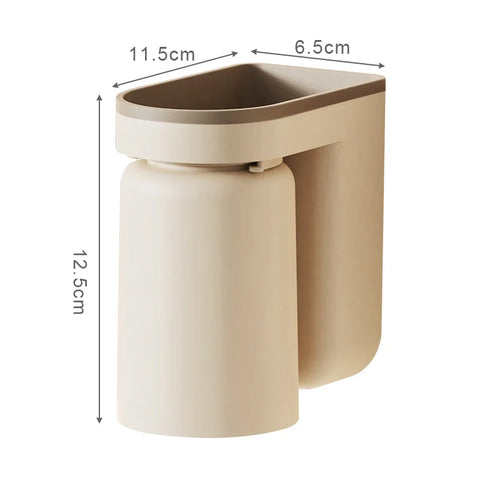 DuoClean 2-in-1 Wandhalterung für Zahnbürste und Becher – Clevere Aufbewahrung ohne Bohren Karnz