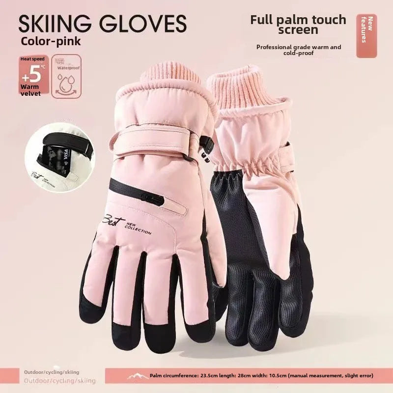 Karnz | GlacioShield Pro Gloves | Waterproof Winter Gloves | Touchscreen & Non-Slip | Warm Fleece Lining for Skiing, Cycling & Outdoor