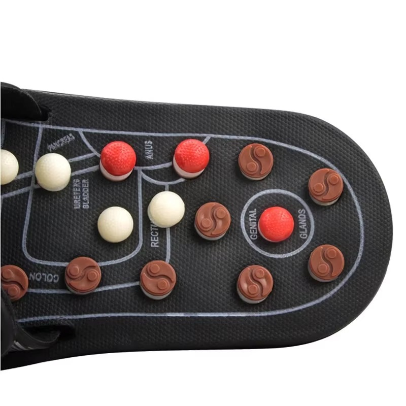 Fußmassage-Slipper mit Kieselstein-Akupressur-Therapie