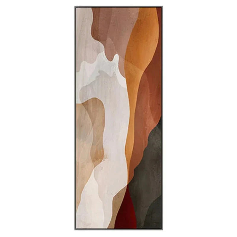 Moderne abstrakte Brauntöne Beige vertikale Wandkunst Fine Art Leinwanddrucke Bilder für Eingangsbereich Wohnzimmer Flur nordische Wohnkultur | Karnz