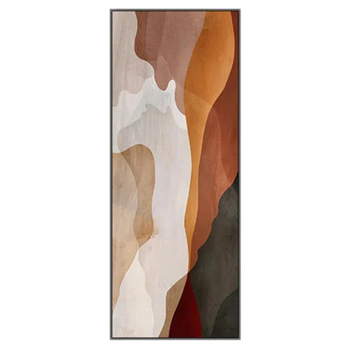 Moderne abstrakte Brauntöne Beige vertikale Wandkunst Fine Art Leinwanddrucke Bilder für Eingangsbereich Wohnzimmer Flur nordische Wohnkultur | Karnz