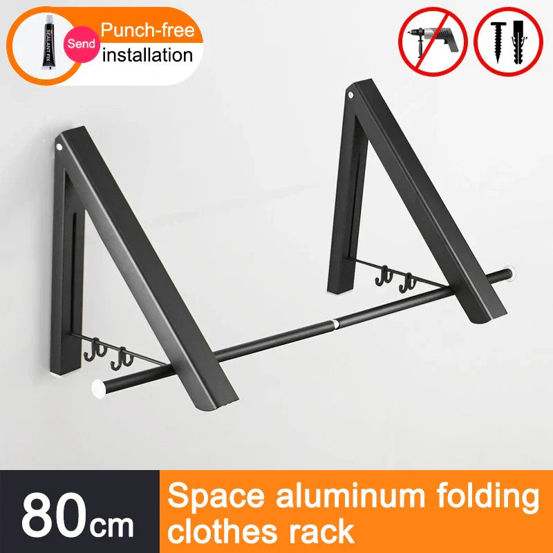 Platzsparender faltbarer Wandkleider-Aluminiumständer | Karnz
