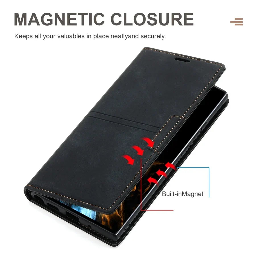 Sandsberg | Google Pixel Leder-Wallet-Hülle | Magnetisches Flip-Case mit Schutzfunktion