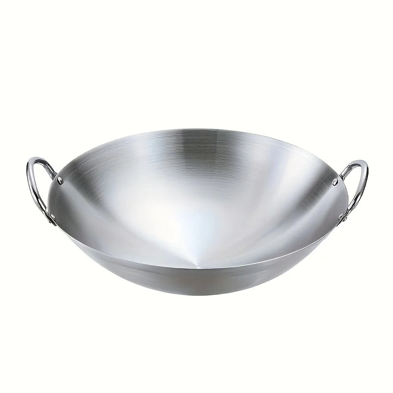 ChefMaster – Große Edelstahl-Wok mit Doppelgriffen Karnz