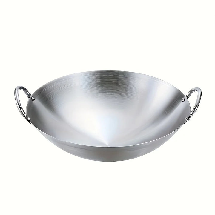 ChefMaster – Große Edelstahl-Wok mit Doppelgriffen Karnz