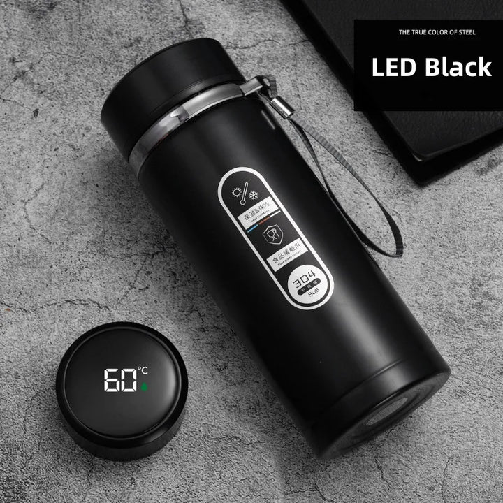 TempraBottle – Smarte Thermosflasche mit LED-Temperaturanzeige (800ml–1L) | Karnz