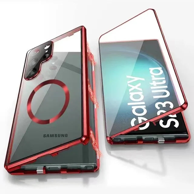 Metall Aluminiumlegierung 360 Hülle mit Sicherheitsverschluss für Samsung Galaxy S24-S23 Serie