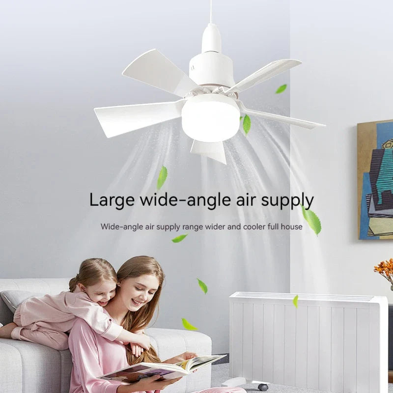 30W E27 Deckenventilator Licht mit Fernbedienung - LED Dimmfunktion, intelligenter leiser Ventilator für Schlafzimmer & Wohnzimmer | Karnz