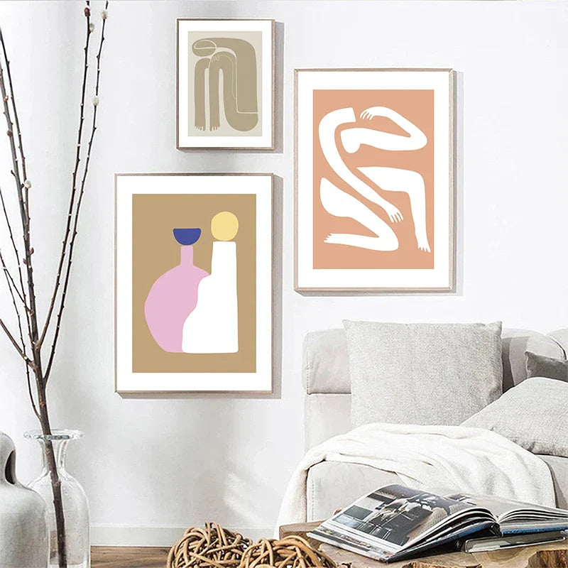 Abstrakte Minimalistische Stillleben Figuren Kunst Feine Kunst Leinwanddrucke Poster Bilder Für Wohnzimmer Schlafzimmer Moderne Wohnkultur | Karnz