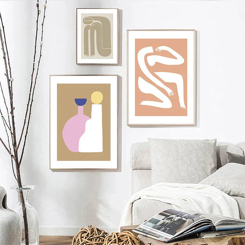 Abstrakte Minimalistische Stillleben Figuren Kunst Feine Kunst Leinwanddrucke Poster Bilder Für Wohnzimmer Schlafzimmer Moderne Wohnkultur | Karnz