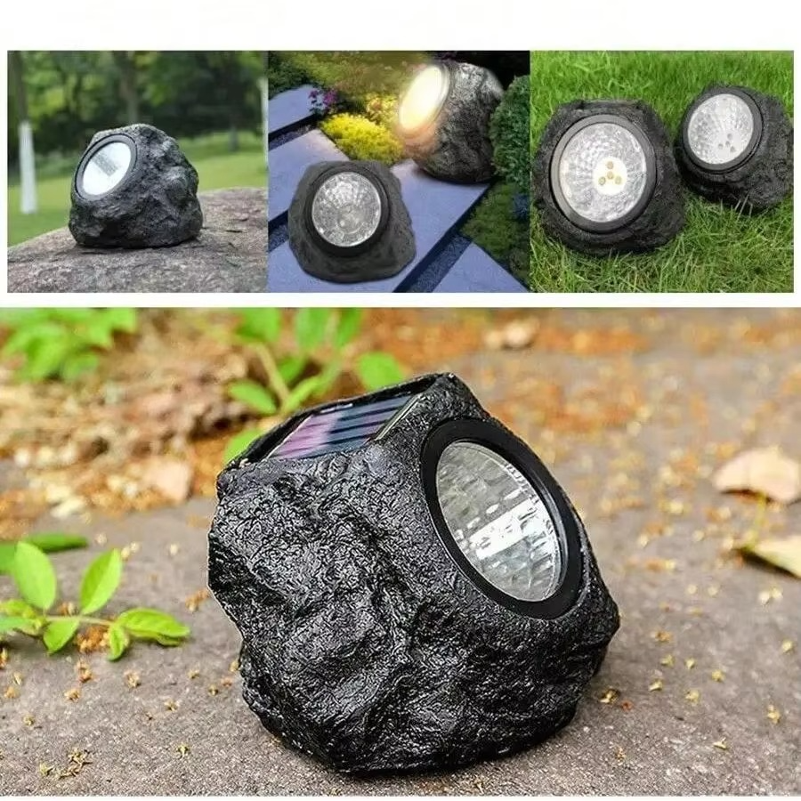 Solarbetriebener LED-Steinstrahler für die Gartengestaltung