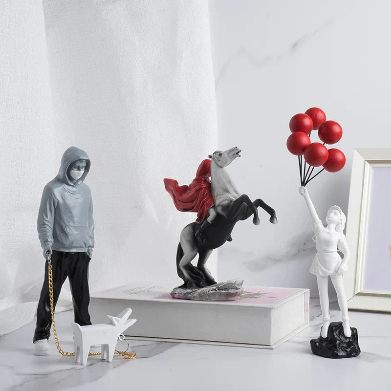 Banksy-inspirierte Skulpturensammlung