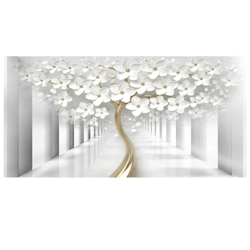 Abstract Floral Big Blossom Petal Tree Wandkunst Feine Kunst Leinwanddrucke Bild Für Wohnzimmer Schlafzimmer Salon Kunst Dekor | Karnz