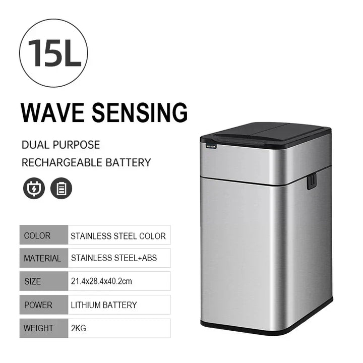 Karnz | Smart Edelstahl Automatischer Sensor Mülleimer