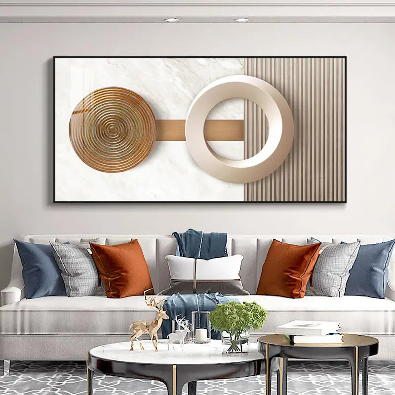 Moderne Ästhetik Abstrakte Sonne & Mond Wandkunst Feine Kunst Leinwanddrucke Bilder für luxuriöses Loft Wohnzimmer Esszimmer Lifestyle Kunst Dekor | Karnz
