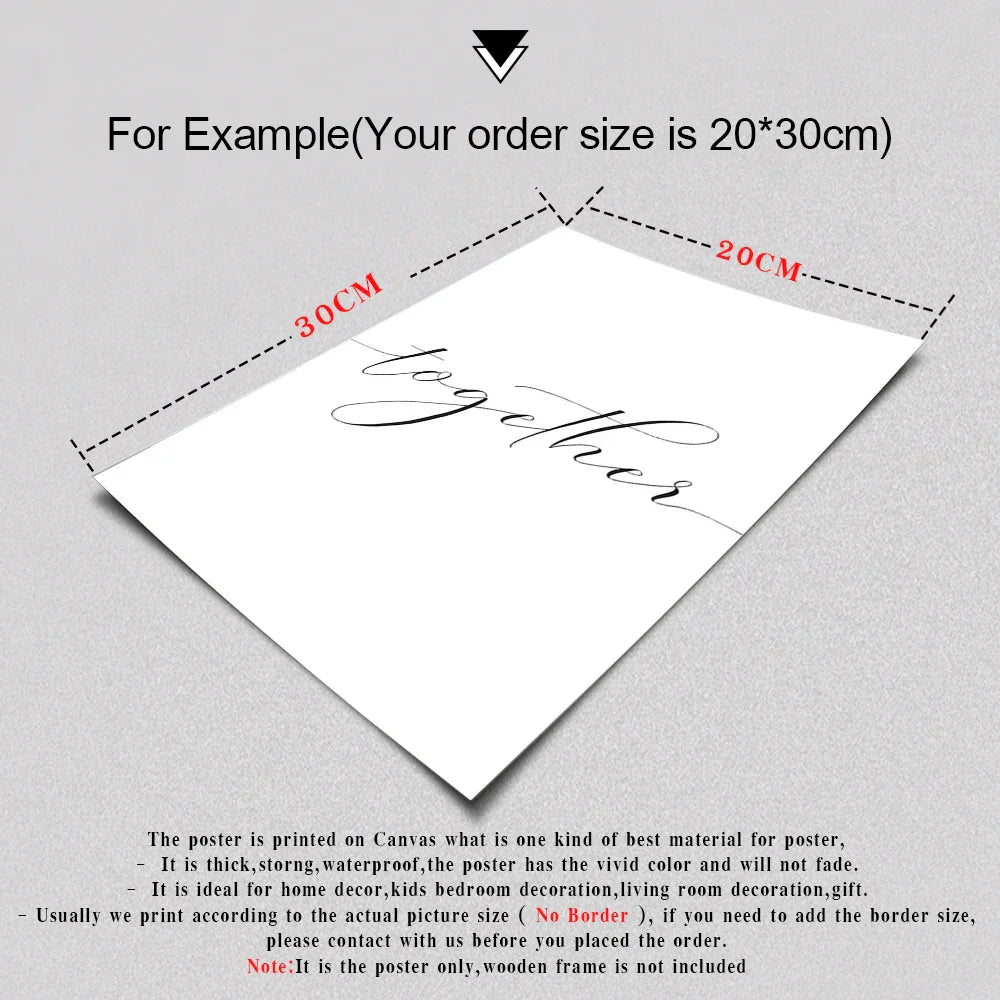 Lovers Zitat Wandkunst Schwarz Weiß Minimalistisch Typografische Poster Feine Kunst Leinwanddrucke Bild Für Schlafzimmer Wohnzimmer Kunst Dekor | Karnz
