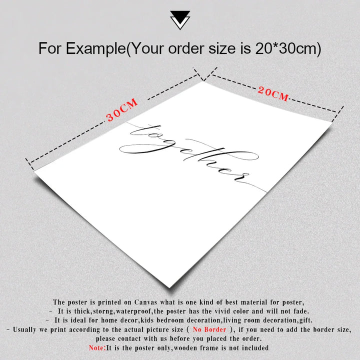 Lovers Zitat Wandkunst Schwarz Weiß Minimalistisch Typografische Poster Feine Kunst Leinwanddrucke Bild Für Schlafzimmer Wohnzimmer Kunst Dekor | Karnz