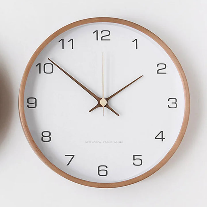 Luxuriöse Wanduhr aus Holz und Glas mit Minimalistischem Design | Karnz