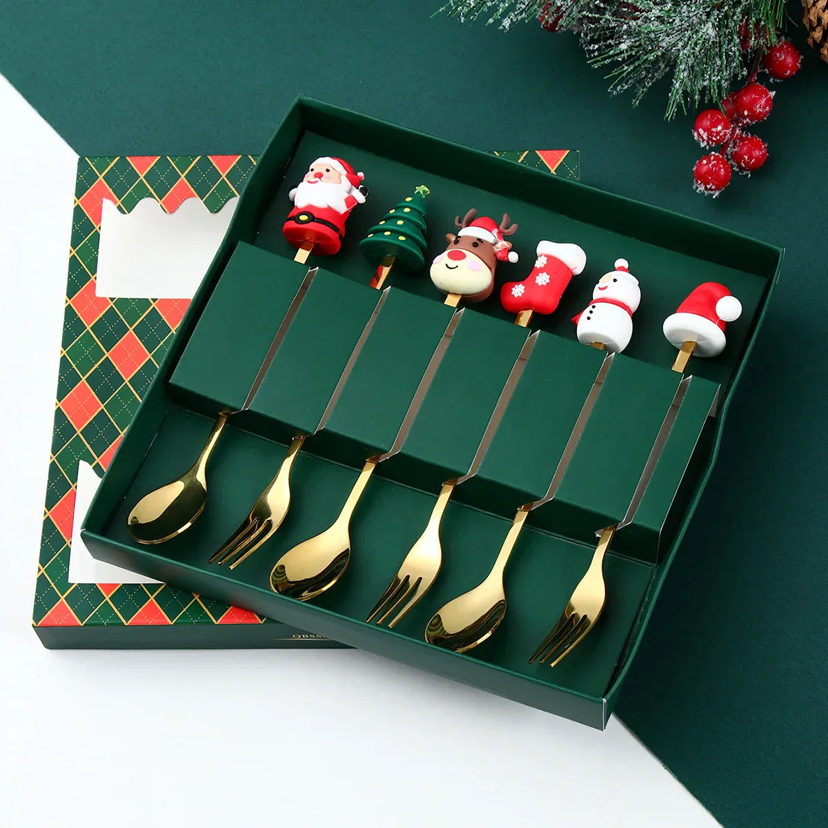 Elegantes Weihnachtsbesteckset für festliche Anlässe