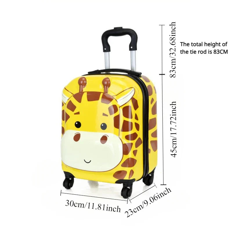 Sydney Kinderkoffer – 3D Tier Trolley mit 360° Rädern und verstellbarem Griff | Leicht und stoßsicher | Karnz