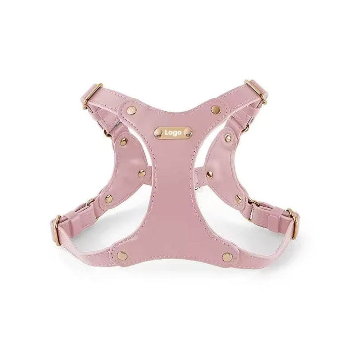 Verstellbares Leder-Hundegeschirr mit personalisierbarem Gravur Karnz