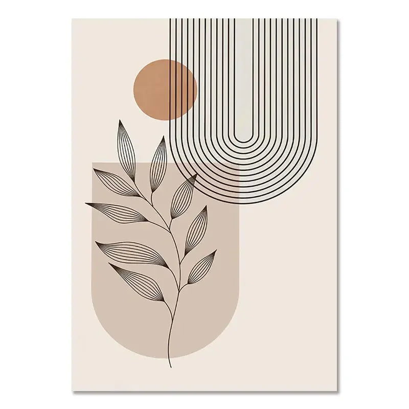 Minimalistische Terrakotta Sonnen abstrakte Wandkunst Fine Art Leinwanddrucke moderne Bilder für Wohnzimmer Schlafzimmer Galerie Wandkunst Dekor | Karnz