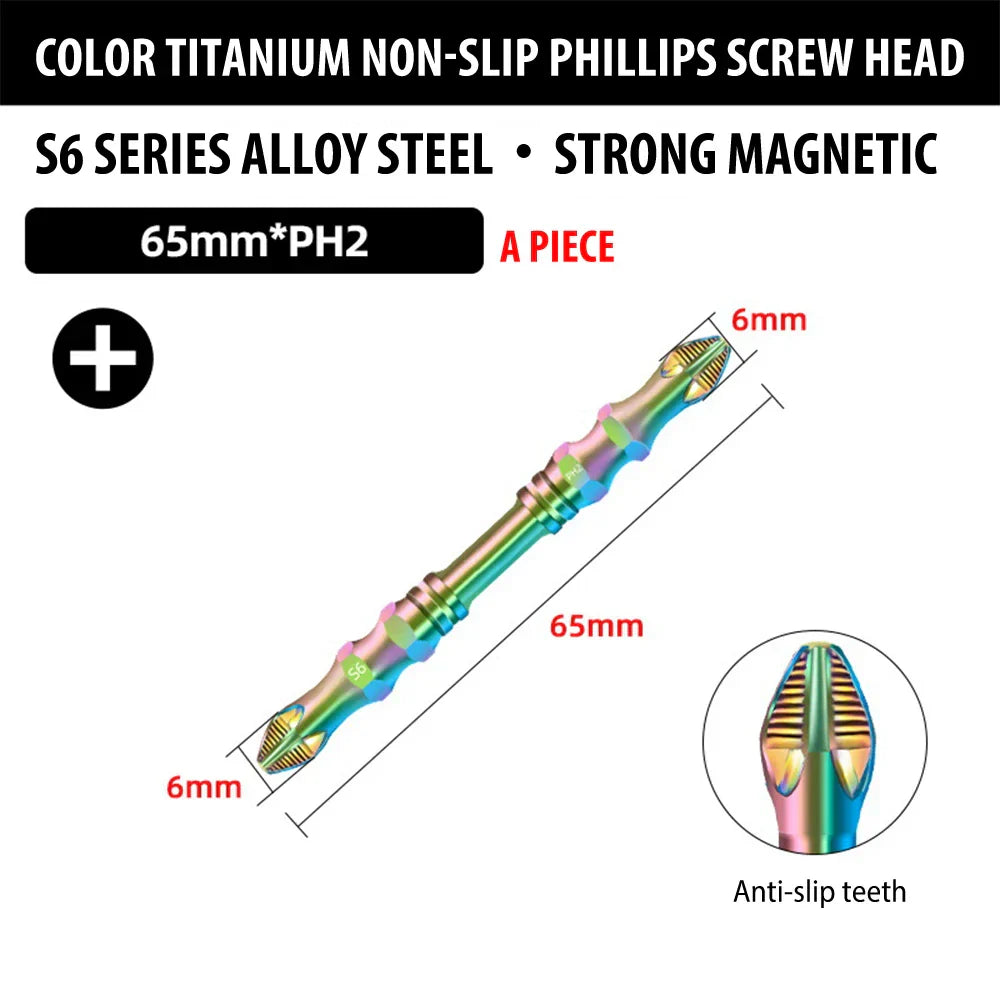 Magnetischer Titan-Schlagschraubenkopf mit rutschfester Oberfläche