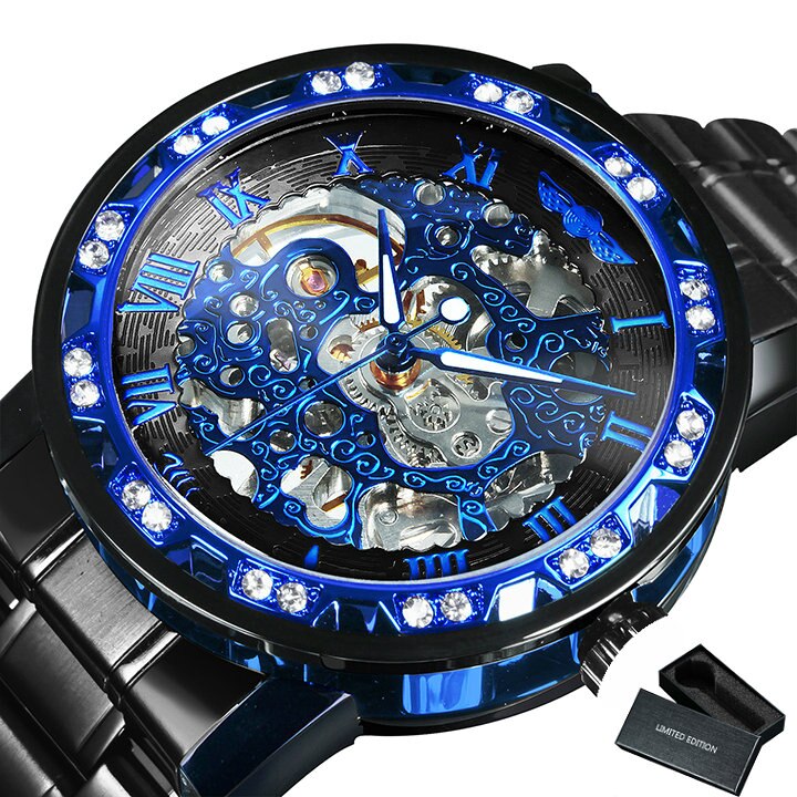 Karnz | Luminescente Mechanische Titan Skeleton Uhr