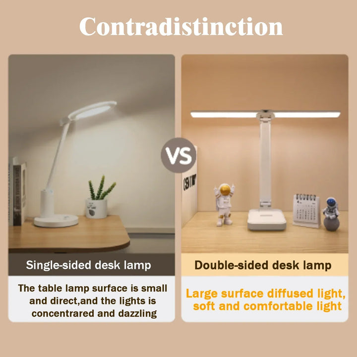 Karnz | LumiFold | LED Schreibtischlampe | 3 Helligkeitsstufen & Touch-Steuerung | USB wiederaufladbar & faltbar