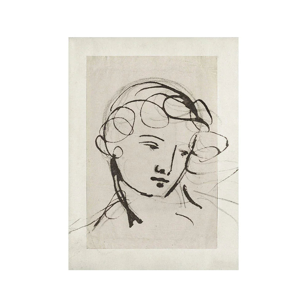 Vintage Vogue Galerie Wandkunst Landschaften Portrait Floral Abstrakt Portrait Skizze Fine Art Leinwanddrucke Bilder für das Wohnzimmer | Karnz