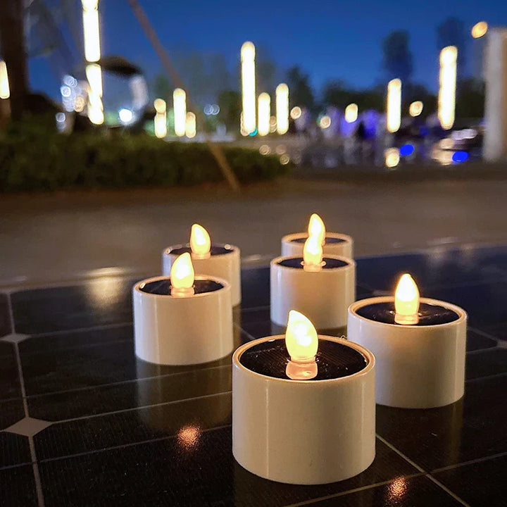 Solarbetriebene LED Kerzen – Flackernde Außenbeleuchtung für Garten und Terrasse | Karnz