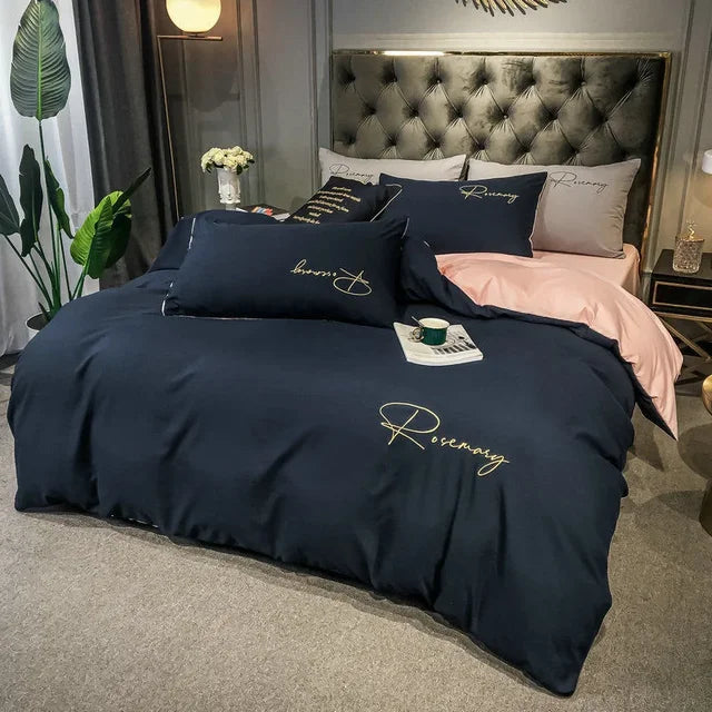 Luxus-Dekbedovertzug mit Eleganter Stickerei – Weich, Atmungsaktiv und Hochwertig | Karnz