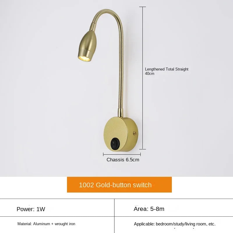 Karnz | Vielseitige LED-Wandleuchte: Modern, Flexibel, Perfekt zum Lesen im Bett