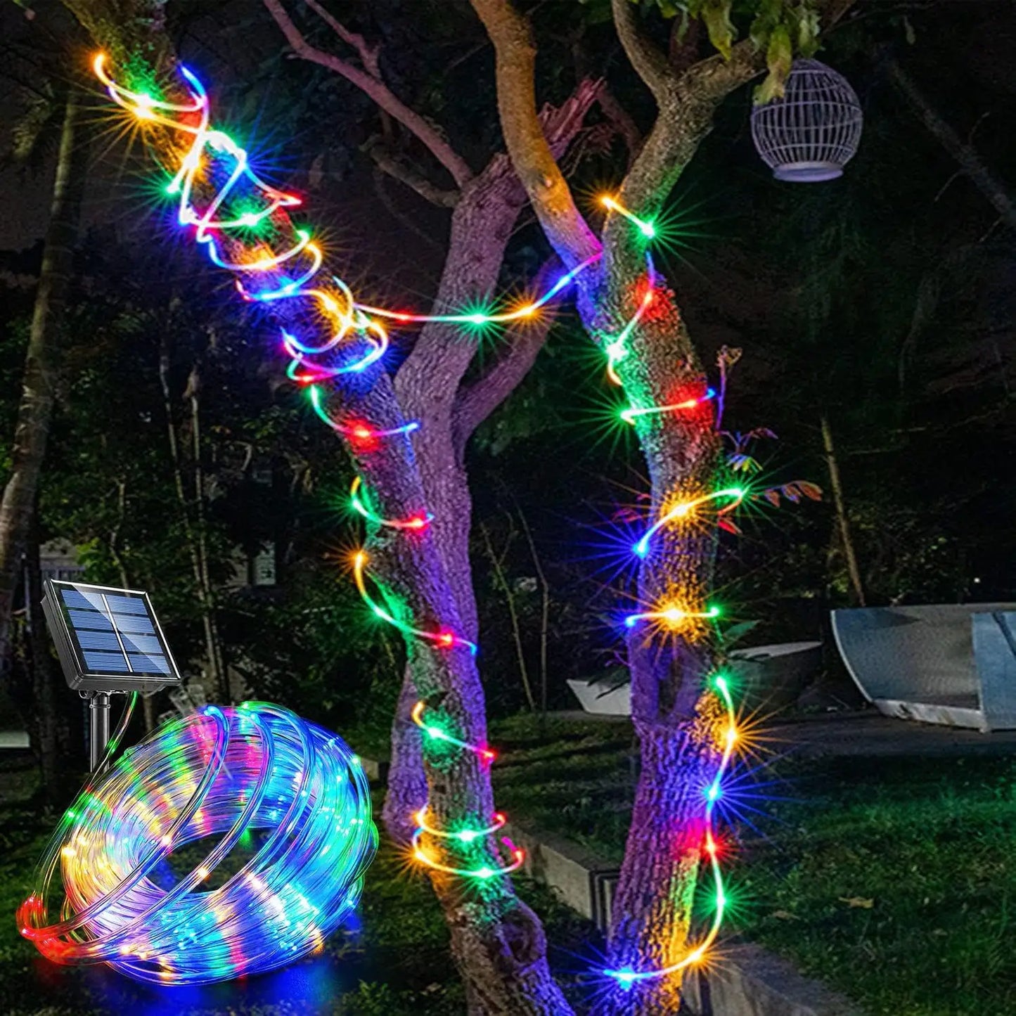 Karnz | LumiSolar Lichterkette Außenbereich | 7–32 m | Solar betrieben & wasserdicht | 8 Lichtmodi | Weihnachten, Garten & Party