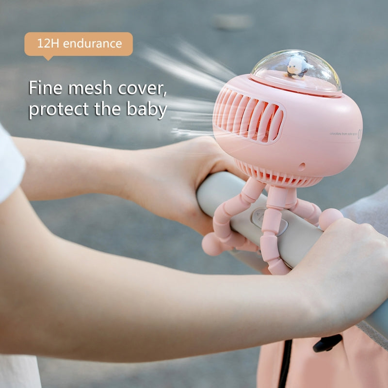 Tragbarer flexiKarnzer süßer Babywagenventilator | Karnz