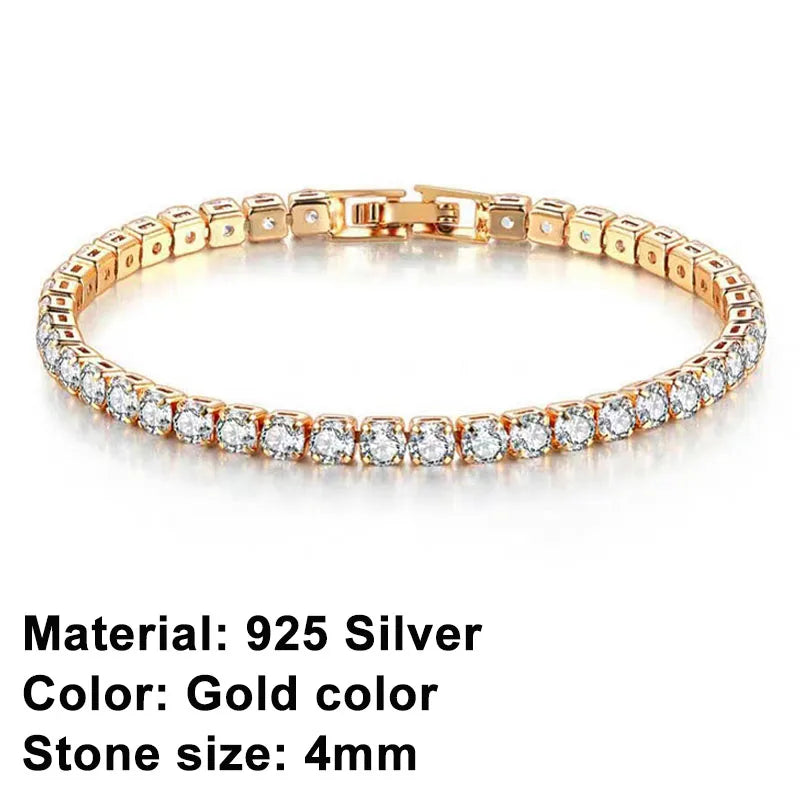 Tennisarmband – Strahlen Sie mit Haltung: Eleganz aus Sterling Silver und Hip-Hop Flair!