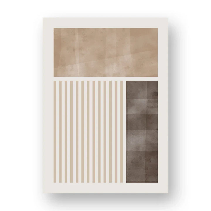 Braun Beige Farbblock Geometrische Wandkunst Fine Art Leinwanddrucke Abstrakte Minimalistische Bilder Für Modernes Wohnzimmer Schlafzimmer Kunst Dekor | Karnz