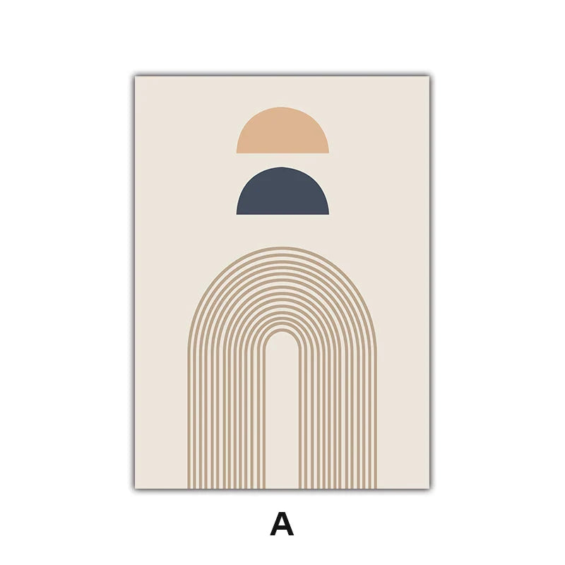 Minimalistische abstrakte Solargeometrie Wandkunst Fine Art Leinwanddrucke Bilder für Wohnzimmer Schlafzimmer, Home Office Kunstdekoration | Karnz