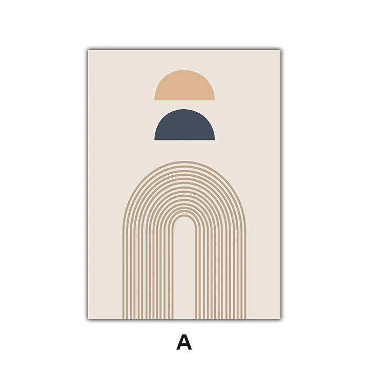Minimalistische abstrakte Solargeometrie Wandkunst Fine Art Leinwanddrucke Bilder für Wohnzimmer Schlafzimmer, Home Office Kunstdekoration | Karnz