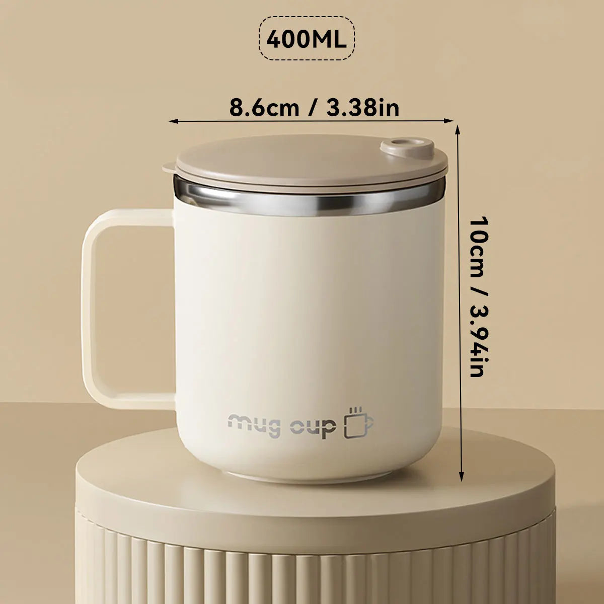 Isolierte Edelstahl Kaffeetasse mit Deckel | Karnz