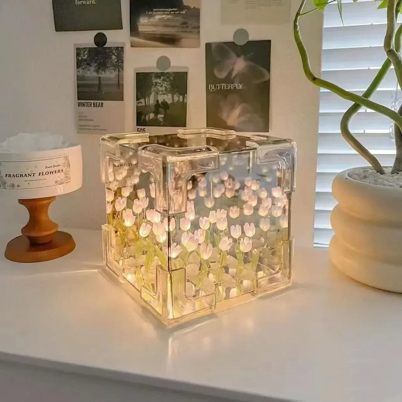 3D Tulpe DIY Karnzumen Würfel Nachtlampe | Karnz