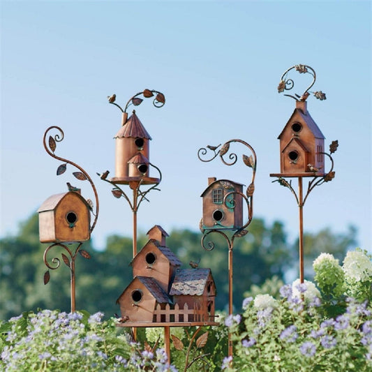 Metallkunst Vogelnest Gartenstecker - Talart