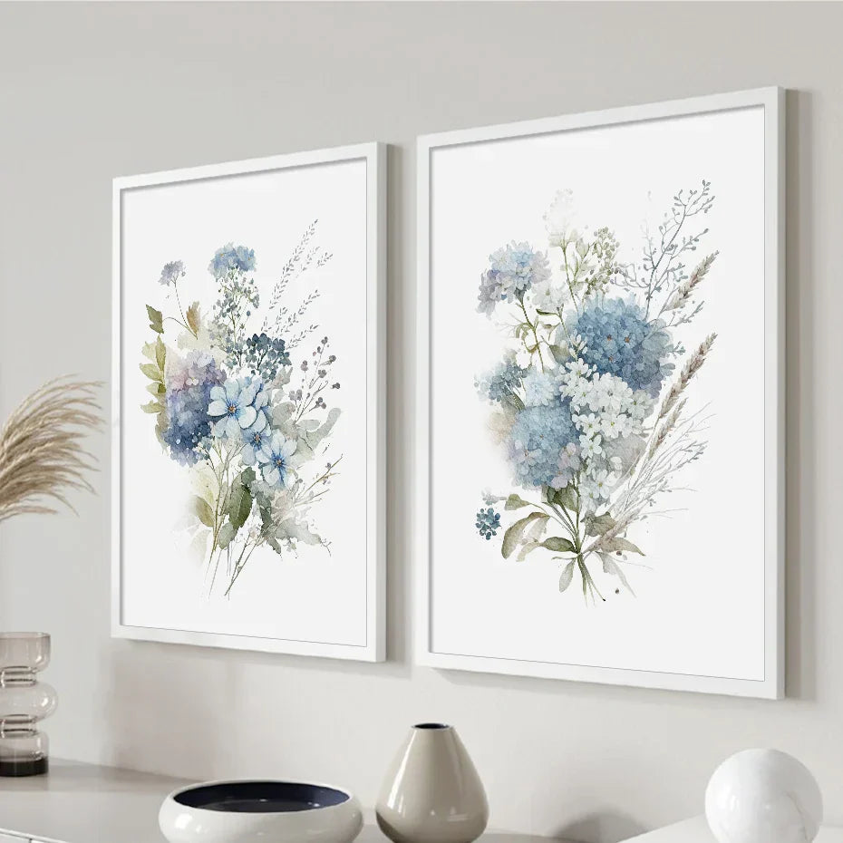 Minimalistische Wilde Wiesenblumen Aquarell Wandkunst Fein Kunst Leinwanddrucke Botanische Poster Bilder Für Wohnzimmer Wohnkultur | Karnz