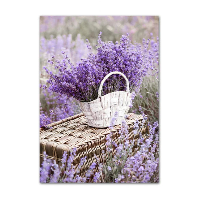 Provence Landschaft Purpur Lavendel Bilder von ruhiger Wandkunst Fine Art Leinwanddrucke Galerie Wandbilder für Wohnzimmer Kunst Dekor