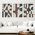 Moderne Geometrische Braune Beige Abstrakte Wandkunst Feine Kunst Leinwanddrucke Bilder Für Wohnzimmer Schlafzimmer Zeitgenössische Innenraumdekoration | Karnz