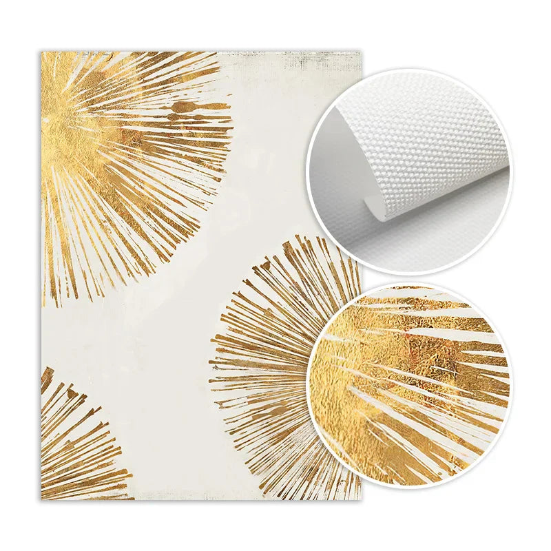Goldene Radiale Zirkuläre Abstrakte Wandkunst Feine Kunst Leinwanddrucke Poster Bilder Für Wohnzimmer Esszimmer Schlafzimmer Kunst Dekor | Karnz