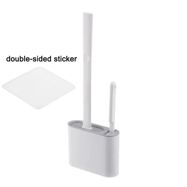 Karnz | Toilettenbürste HygieBrush DuoClean | 2-in-1 Silikon-WC-Bürstenset mit Wandhalterung | Antibakteriell & platzsparend