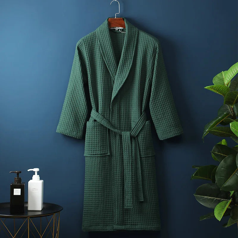 Karnz | CozyCotton Premium Bademantel aus Baumwolle | Weich & Atmungsaktiv | Perfekt für Herren & Damen | Mit Taschen