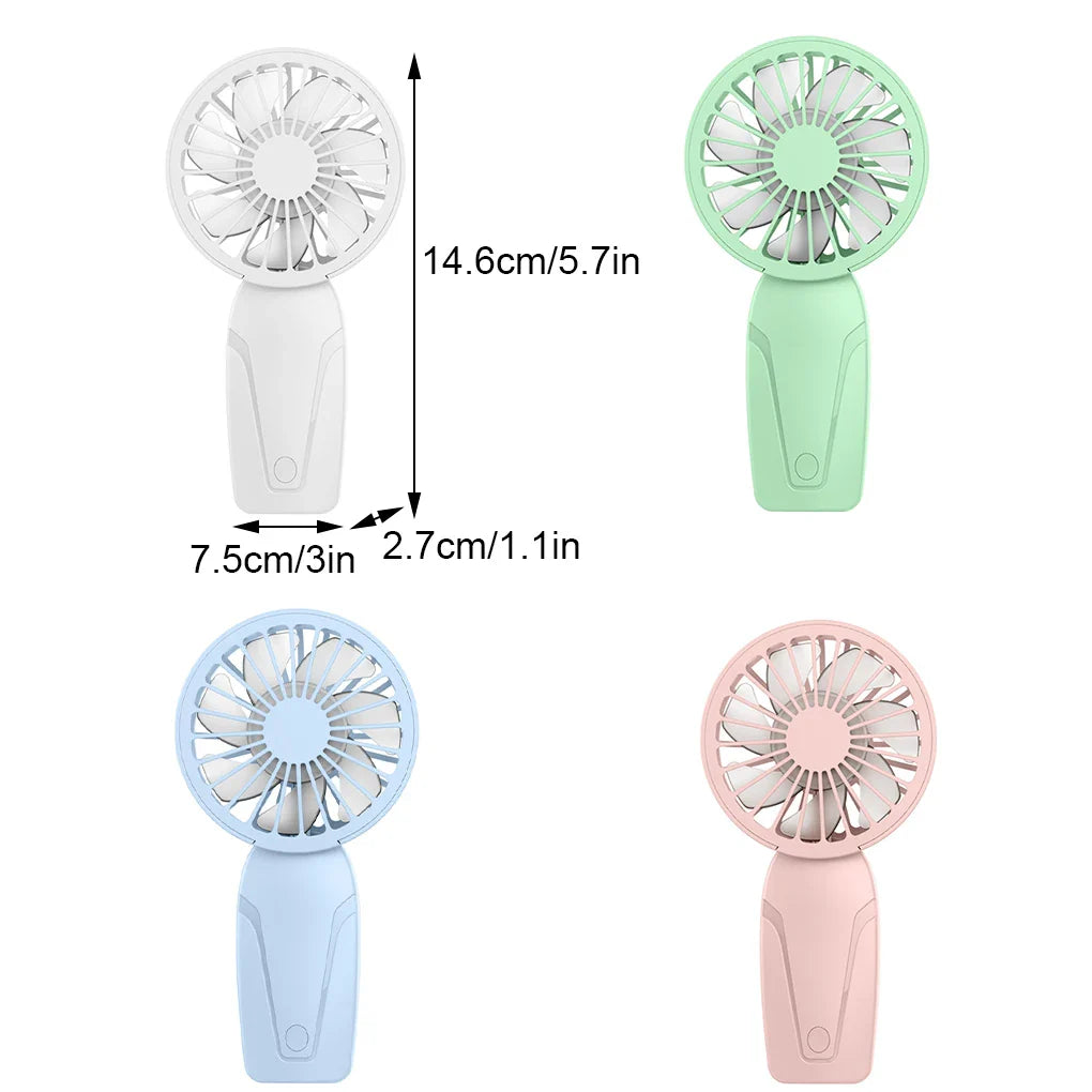 Portabler Handheld Mini Ventilator – Leichter ABS USB-wiederaufladbarer Taschenventilator für kühlende Erfrischung unterwegs | Karnz