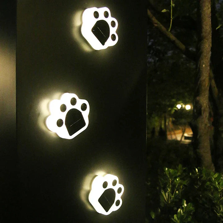 Solar LED Pfotenleuchten für Garten und Weg - Niedliche Solar-Dekoleuchten zur Wegbeleuchtung, ideal für Haustierliebhaber und Outdoor-Deko | Karnz